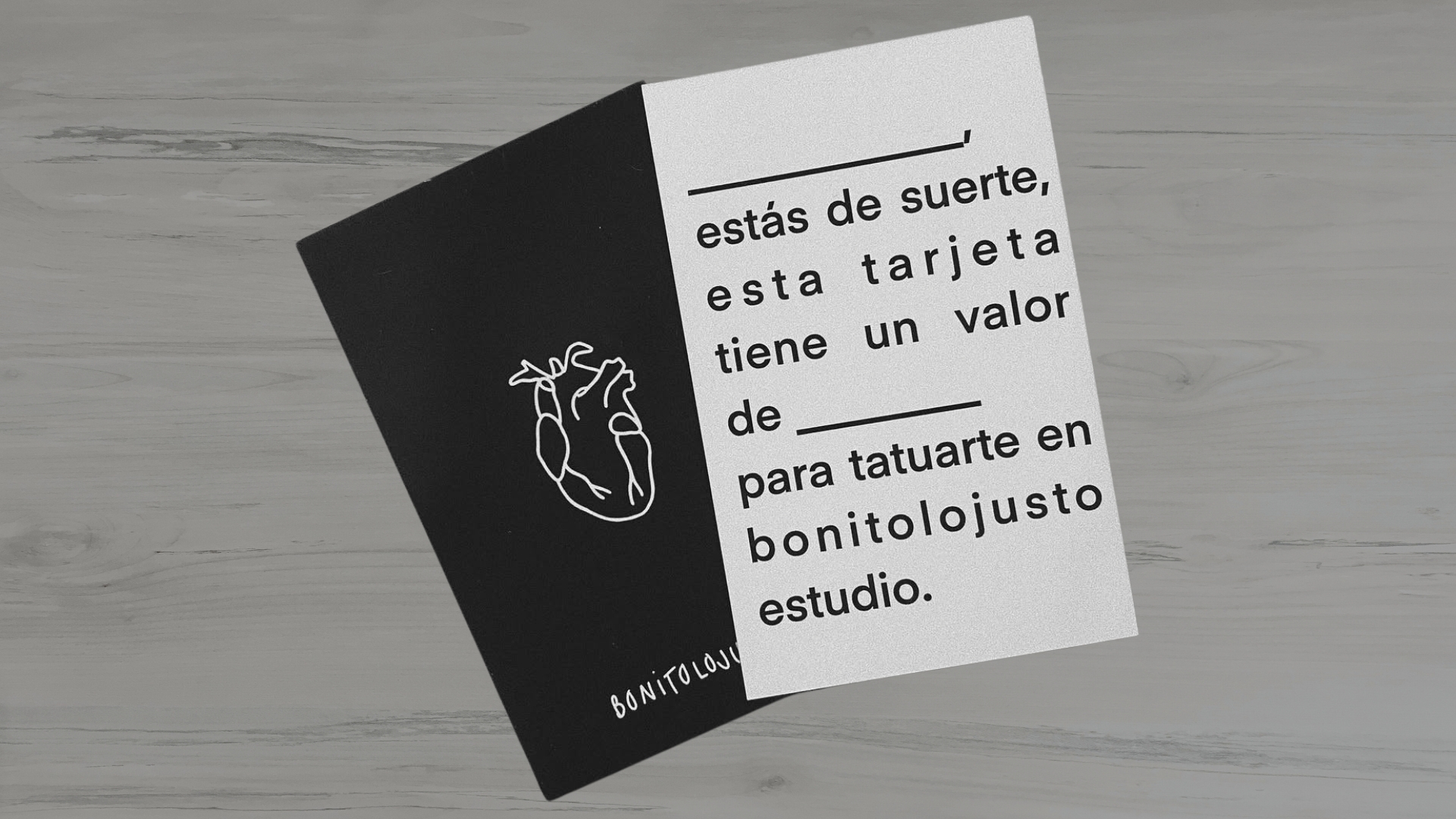 Vale regalo del estudio Bonitolojusto